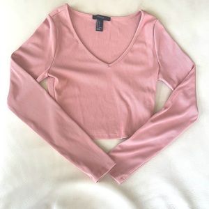 Long Sleeve Forever 21 Crop Top